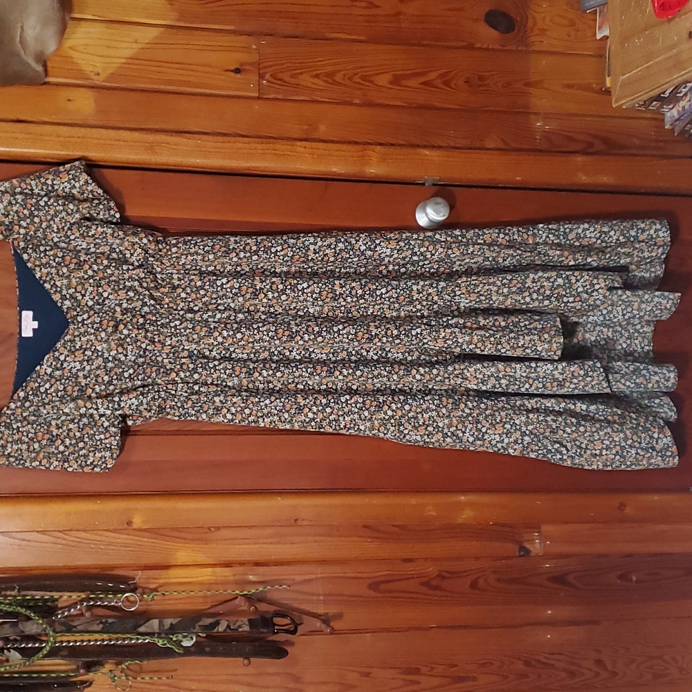 Floral print dress, (L), Pink Lily